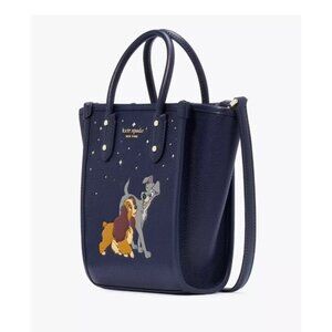 Disney x Kate Spade New York Lady And The Tramp Mini Tote Bag KH463 Blue Multi